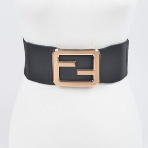 Metal Buckle Plus Size Elastic Belt